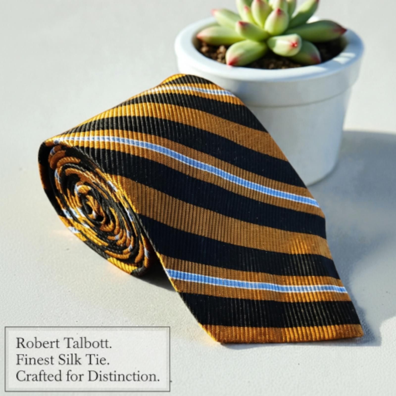 Robert Talbott Robert Talbott Finest Silk Men's Tie - Striped Pattern Size ONE SIZE - 1 Thumbnail