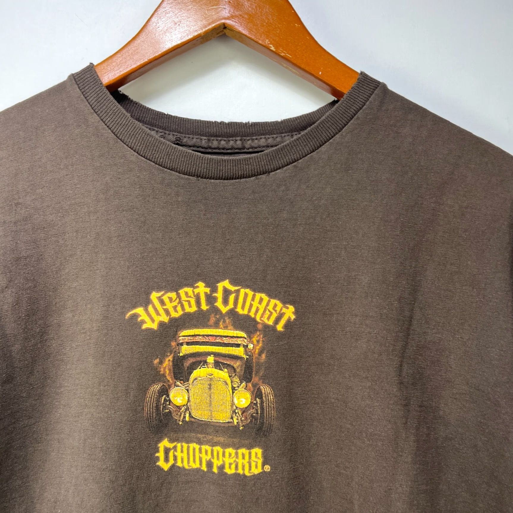 West Coast Choppers VINTAGE West Coast Choppers T Shirt M Adult Medium Brown Cotton Graphic Print 90s Disney Stitch Winnie The Pooh Jess Pockets Logo Men Mens Size US M / EU 48-50 / 2 - 5 Thumbnail
