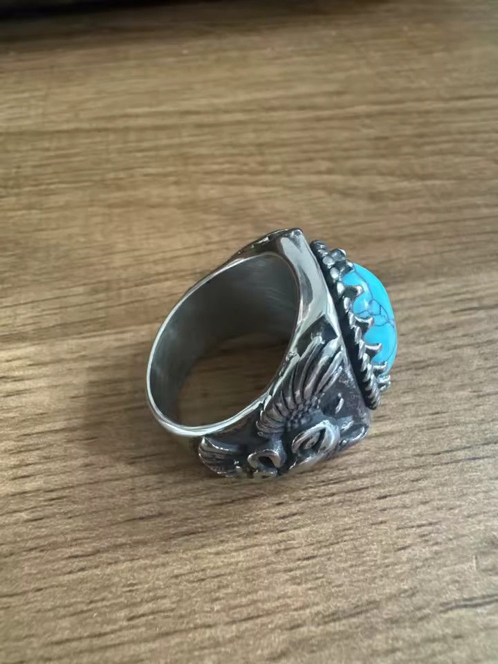 Vintage Stone Owl Ring Size ONE SIZE - 5 Thumbnail