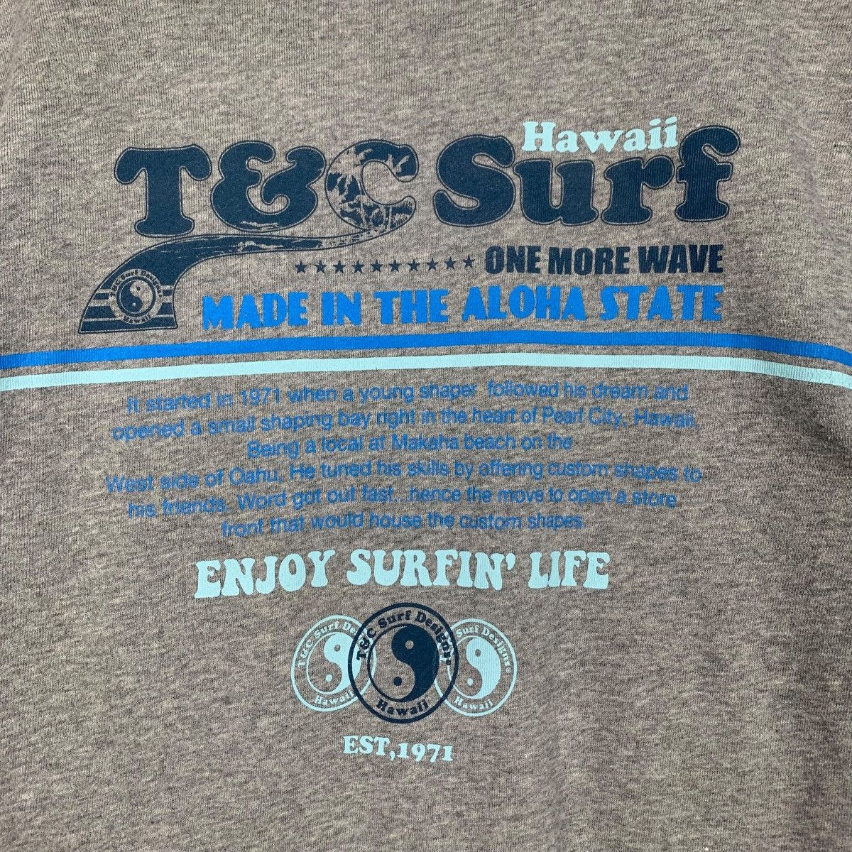 Japanese Brand T&C SURF Designs Big Logo Crewneck Sweatshirt #3632-C166 Size US M / EU 48-50 / 2 - 3 Thumbnail