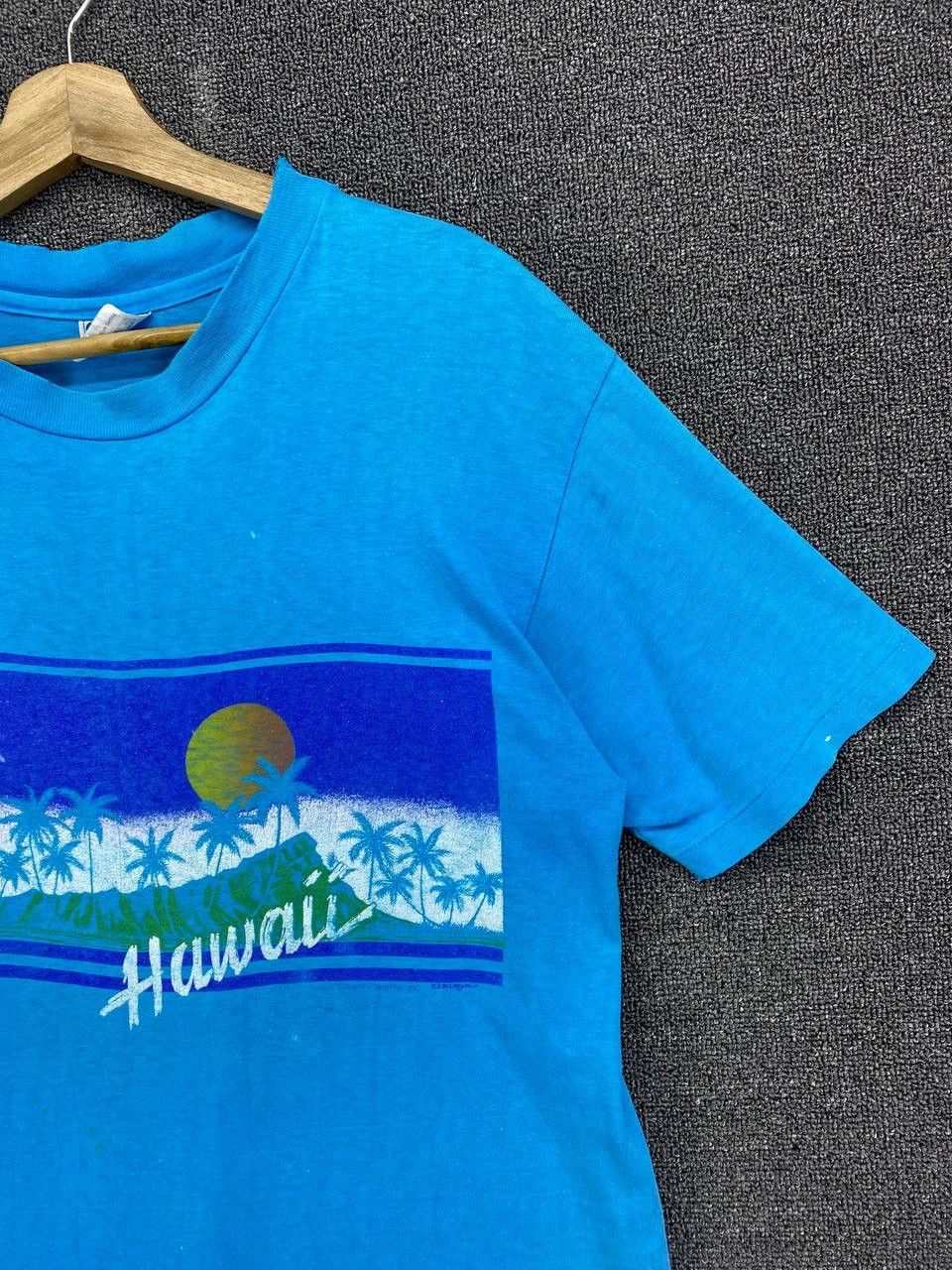 Vintage Vintage 80s Rare Hawaii Sunset Tee T Shirts Size US L / EU 52-54 / 3 - 8 Thumbnail