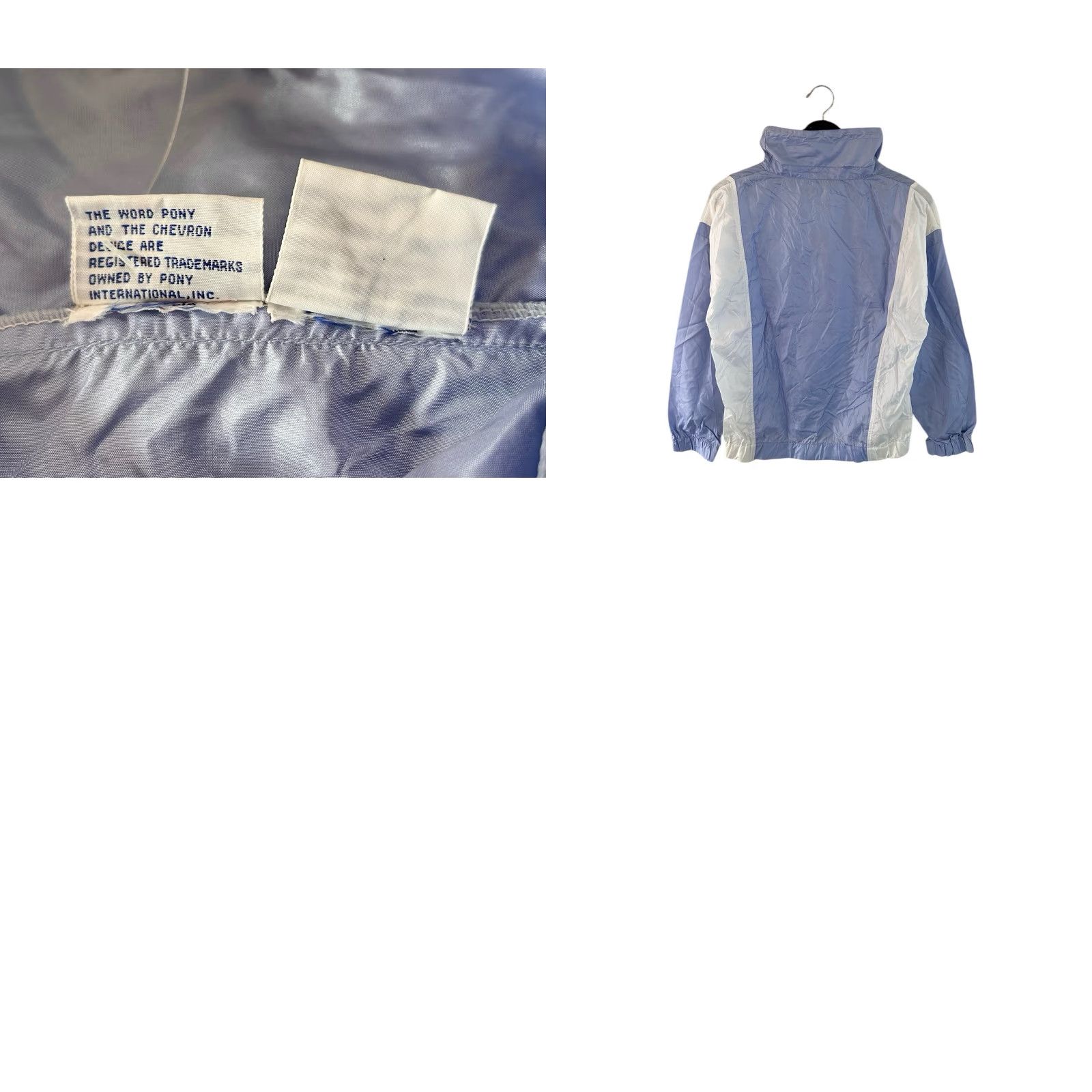 PONY VINTAGE PONY Jacket Womens Windbreaker 80s Pullover NWT Deadstock Purple Lavender White Embroidered Logo M Size M / US 6-8 / IT 42-44 - 8 Thumbnail