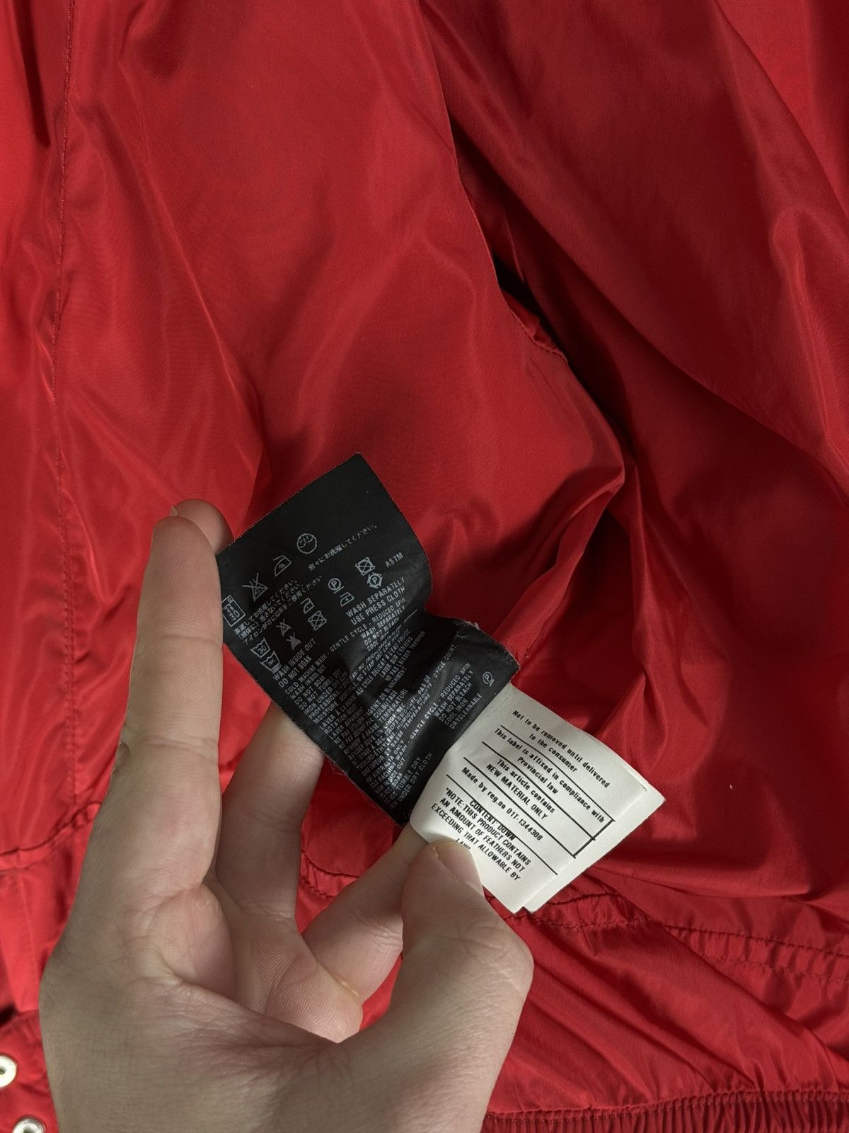 Prada 2008 Prada Red Diamond Women’s Quilted Puffer Jacket Size XL / US 12-14 / IT 48-50 - 23 Thumbnail
