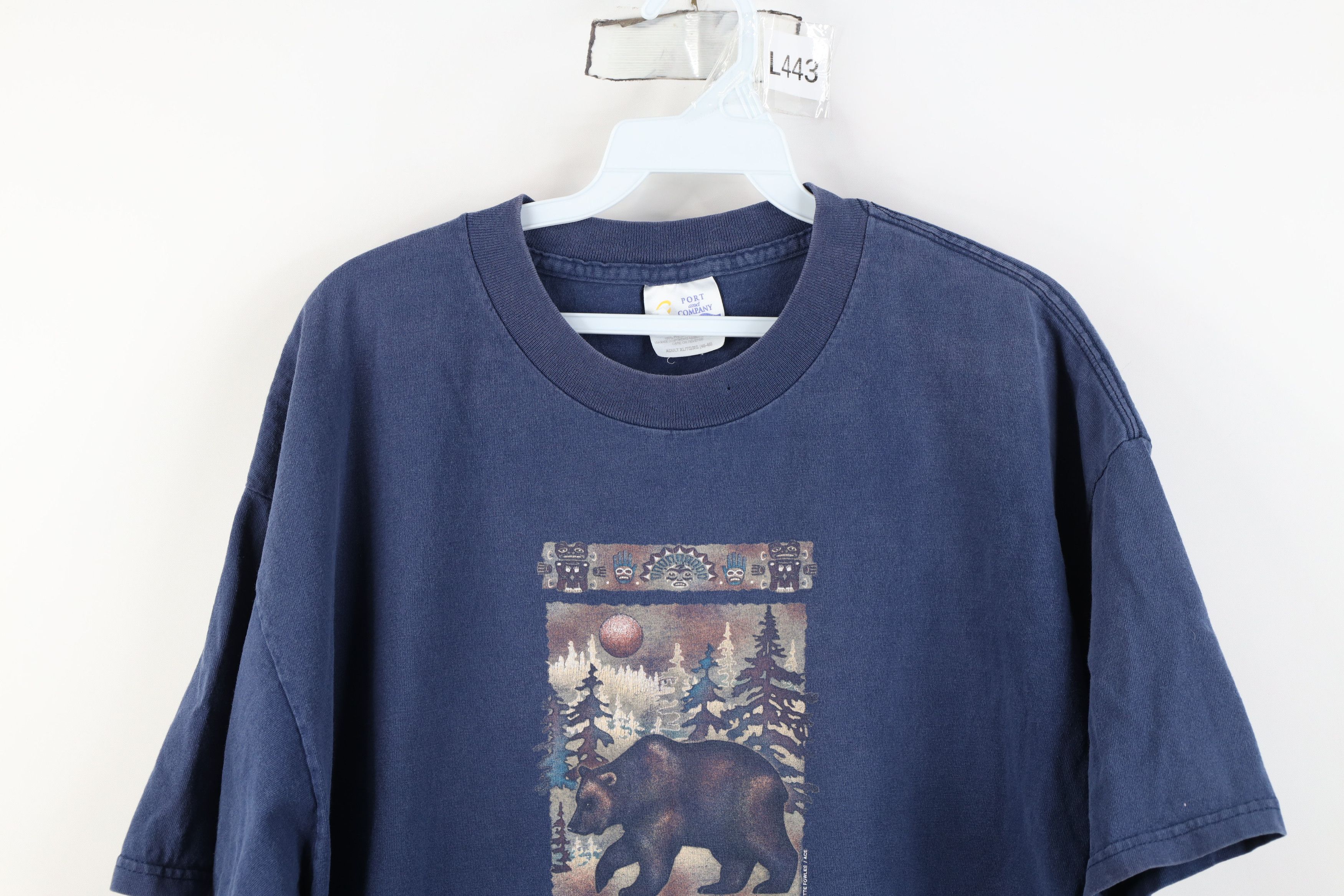Vintage Vintage 90s Streetwear Southwestern Alaska Bear T-Shirt Blue Size US XL / EU 56 / 4 - 2 Thumbnail