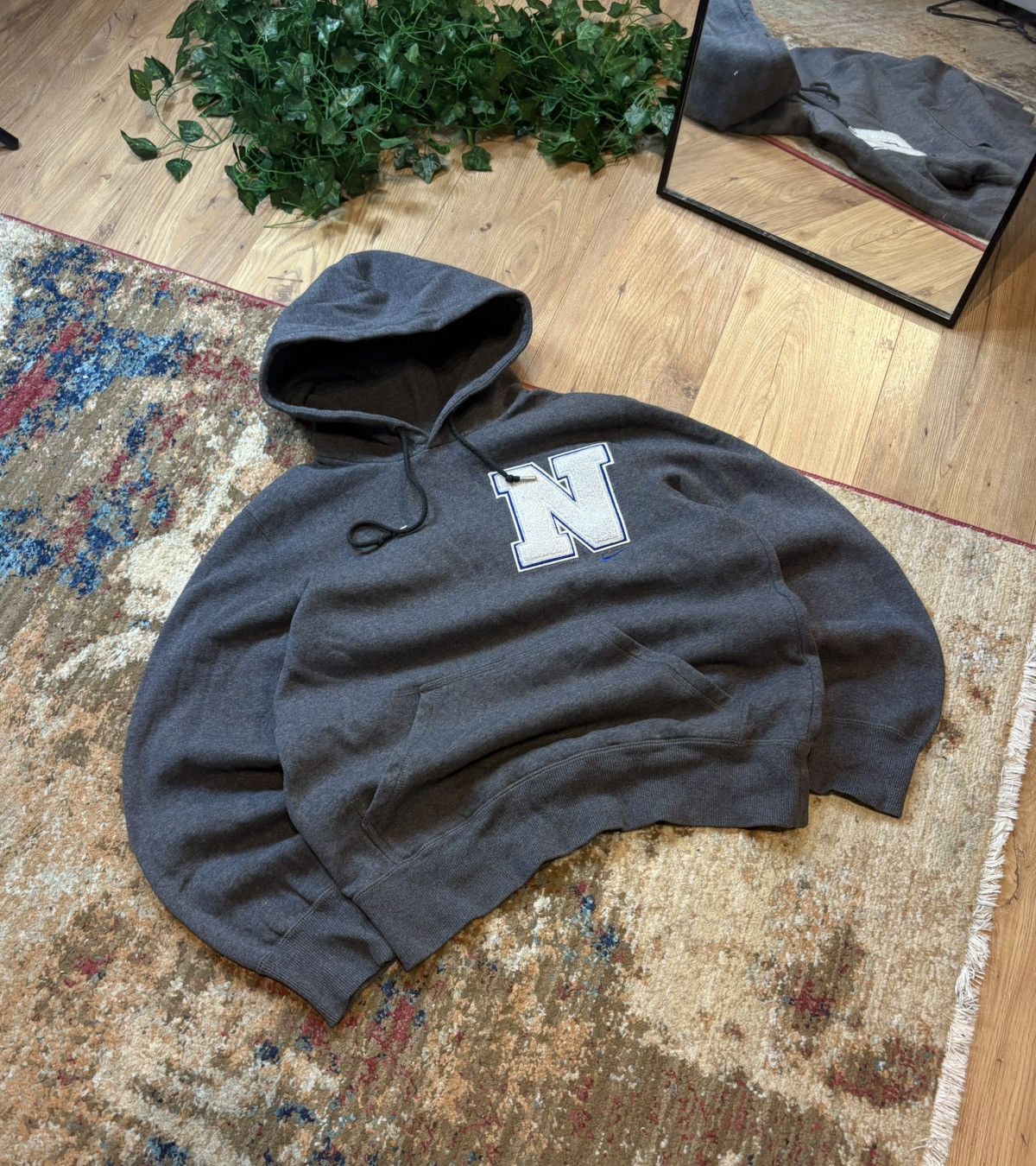 Nike 00s Nike 3D Fleece Retro Logo Oversized Hoodie Rare Size US S / EU 44-46 / 1 - 1 Thumbnail
