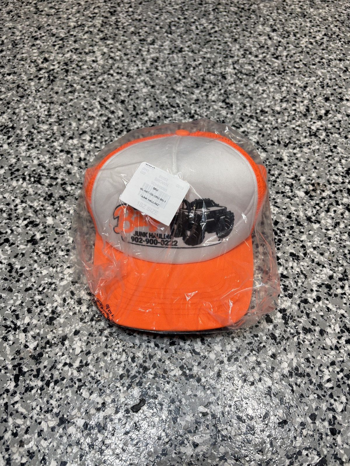 Billy Hill 2022 Billy Hill Neon Orange “Junk Hauling” Trucker Mesh Hat Size ONE SIZE - 3 Thumbnail