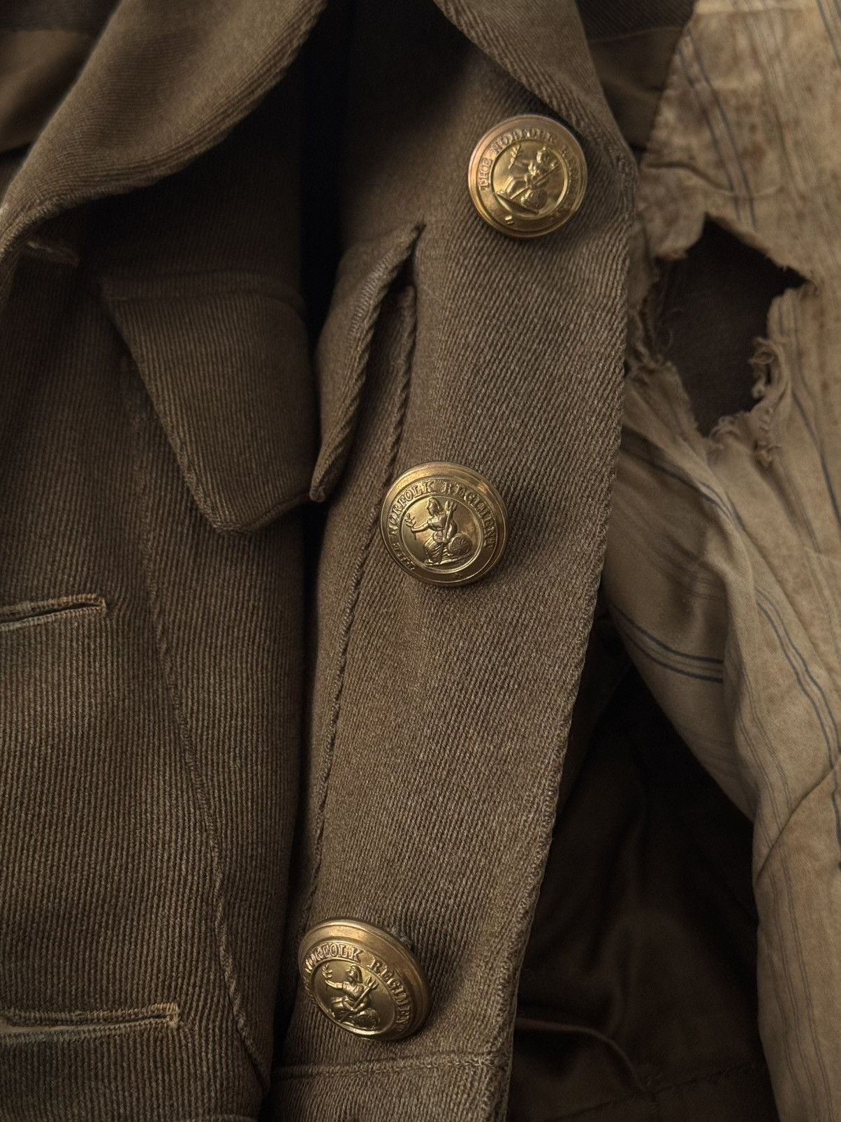 Vintage WW1 British Army Officers Cuff Rank Service Dress Tunic Size US S / EU 44-46 / 1 - 9 Thumbnail
