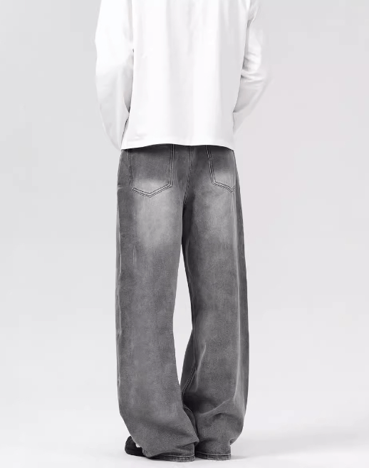 Japanese Brand × Jean Washed distressed loose straight baggy jeans Size US 32 / EU 48 - 4 Thumbnail