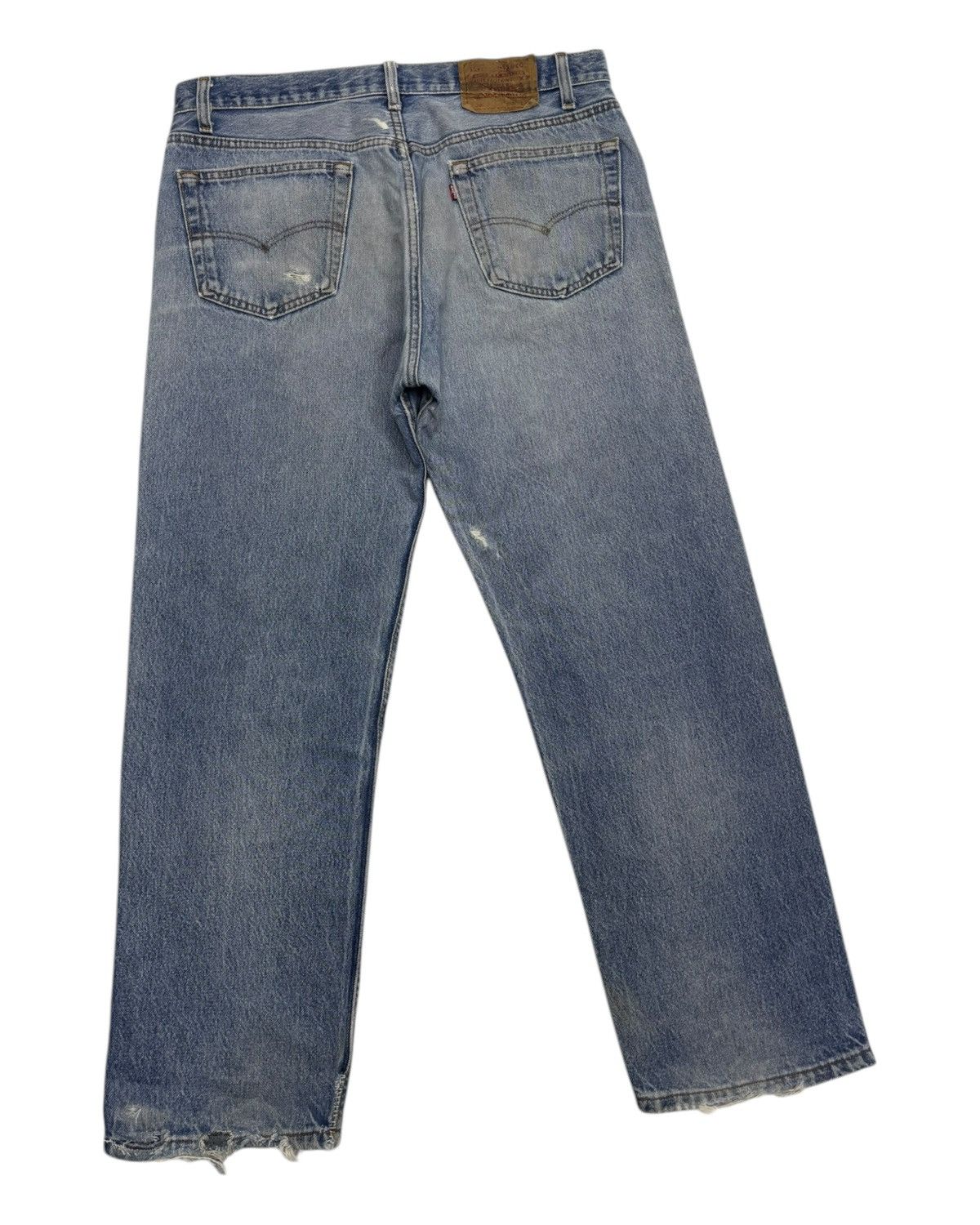 Levi's LEVIS 501 USA DISTRESSED THRASHED RIPPED DENIM JEANS Size US 34 / EU 50 - 6 Thumbnail