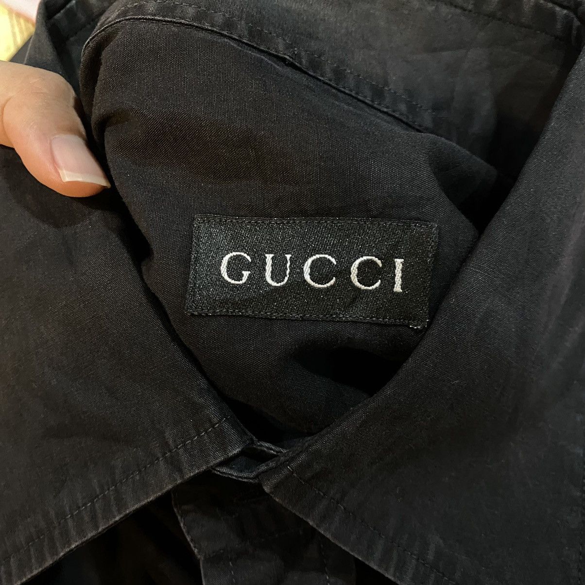 Gucci × Vintage VINTAGE MENS GUCCI BLACK SHIRTS Size US XL / EU 56 / 4 - 9 Thumbnail