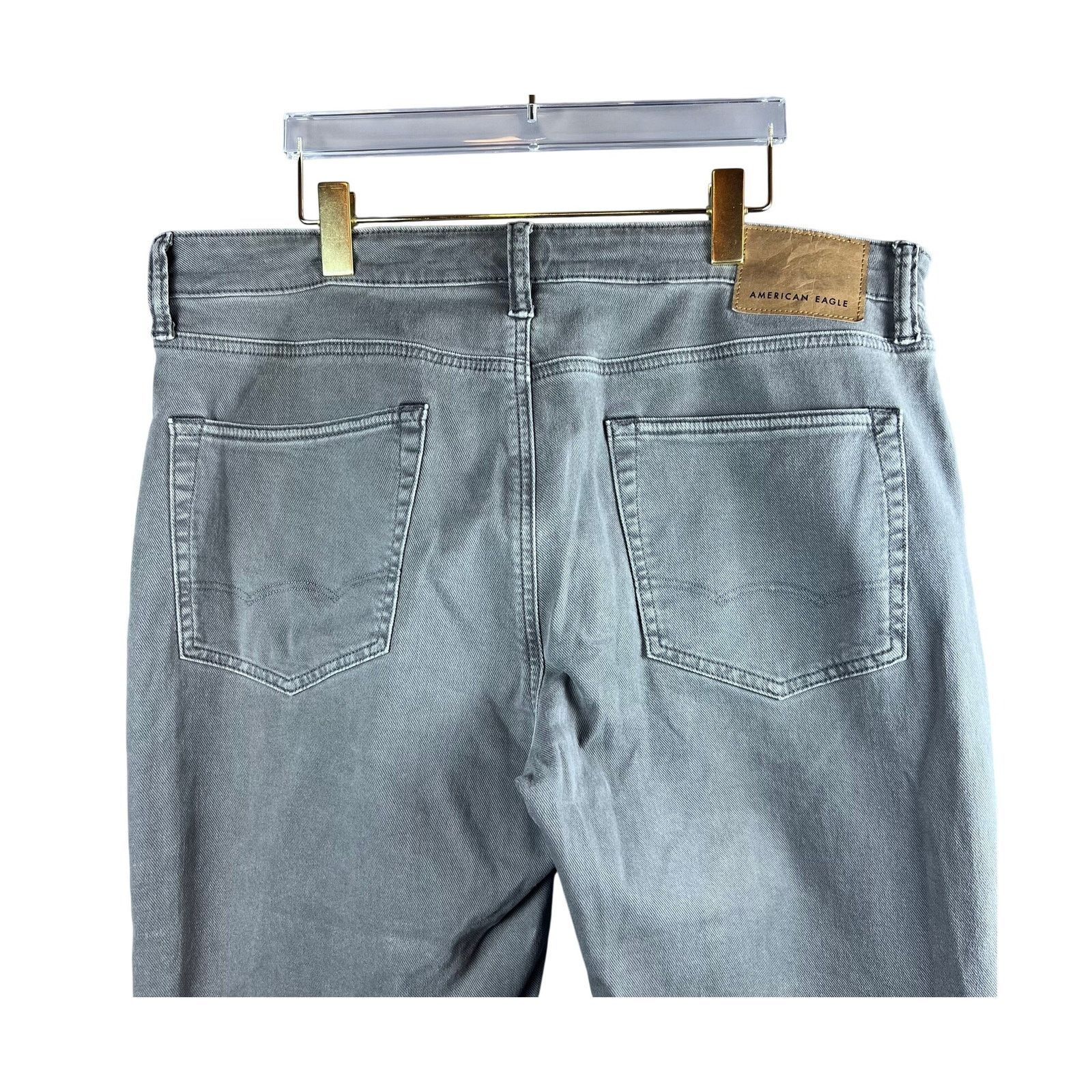 American Eagle Outfitters American Eagle Airflex Straight Leg Gray Jeans 36x34 Denim Size US 36 / EU 52 - 5 Thumbnail