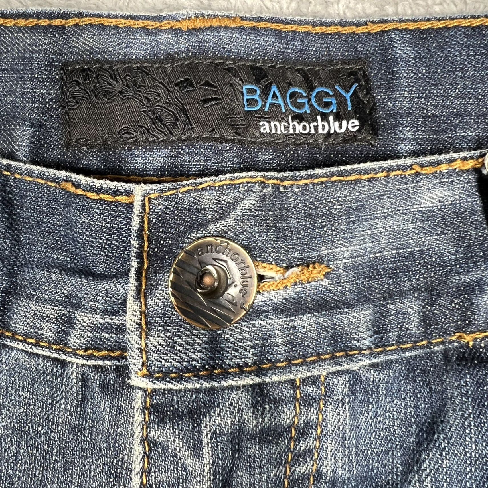 Anchor Blue VINTAGE Anchor Blue Baggy Shorts Men's 38 Waist Denim Wide Leg 5-Pocket Chino Relaxed Blue 90s Hip Hop Mens Size US 38 / EU 54 - 4 Thumbnail