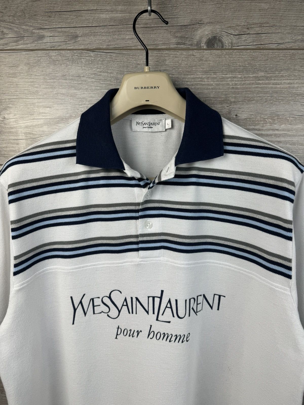 Yves Saint Laurent YSL POLO T-SHIRT RARE VINTAGE BIG LOGO YVES SAINT LAURENT Size US L / EU 52-54 / 3 - 6 Thumbnail
