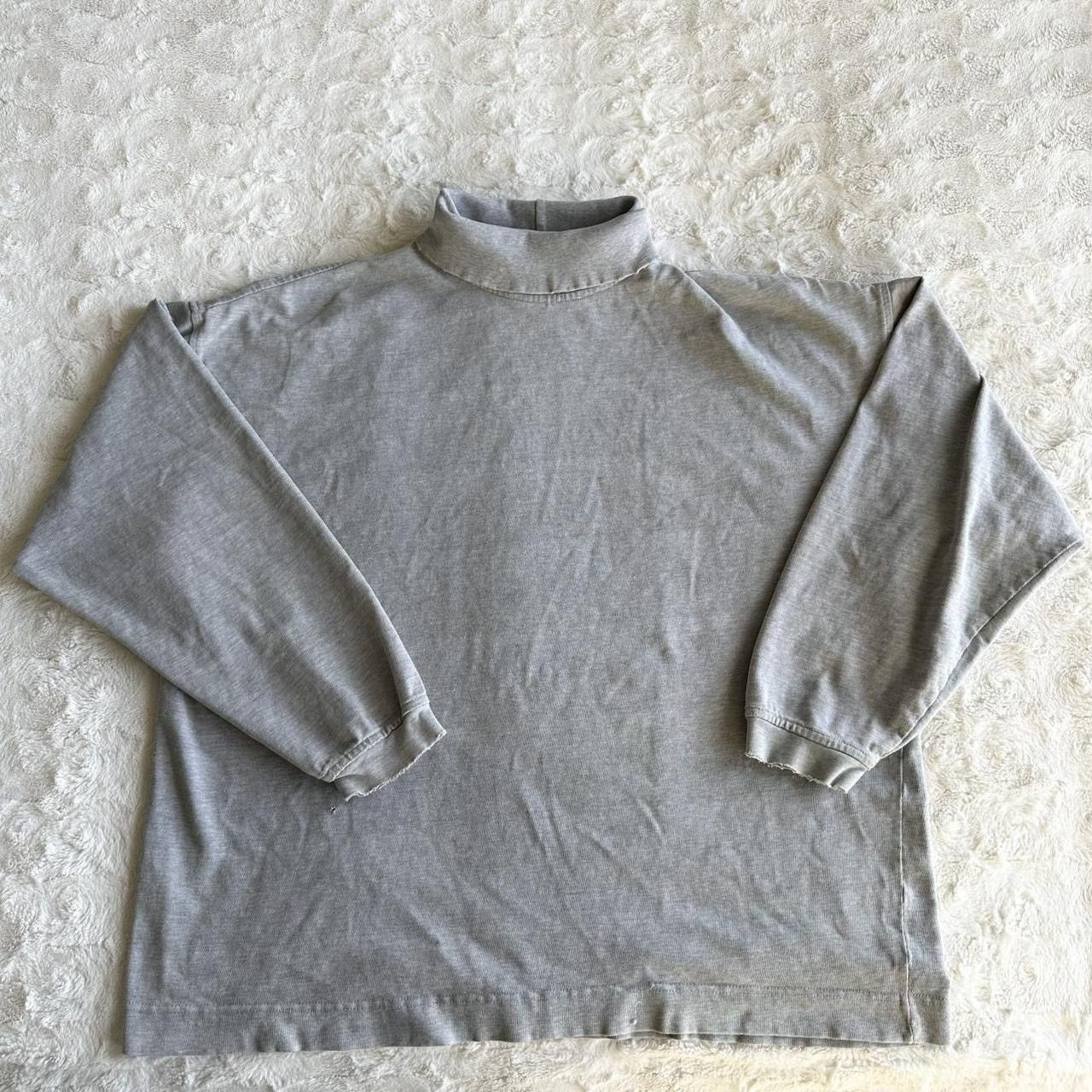 Gap Vintage Gap Turtleneck Shirt Mens L Gray Cotton Distressed Size US L / EU 52-54 / 3 - 1 Thumbnail