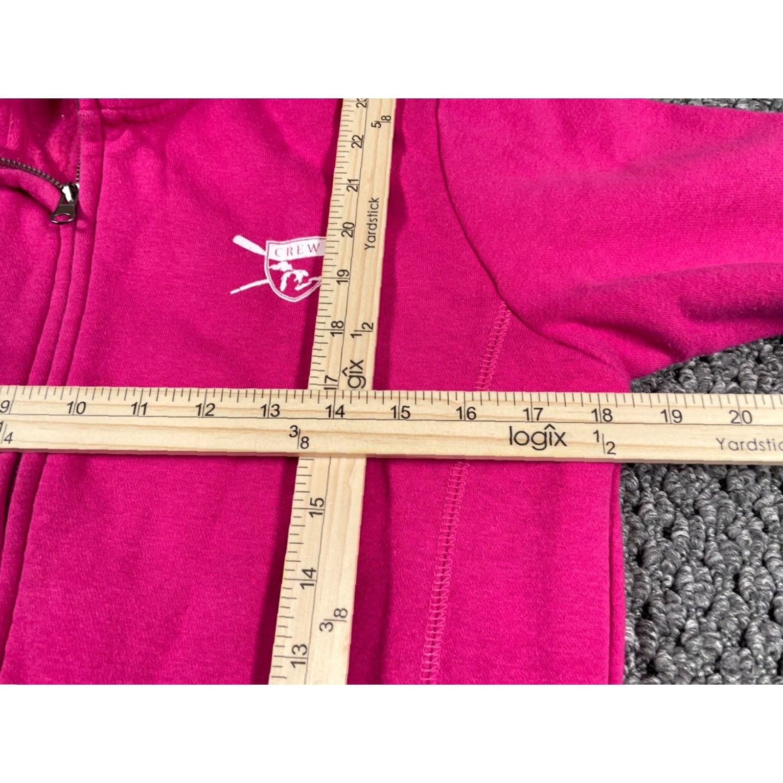 Champion Champion Sweatshirt Crew Crest Zip Pink XL Women's Regular Hallmark: Retro, Hipster - Full Zip, Lightweight, Activewear, Casual Size XL / US 12-14 / IT 48-50 - 5 Thumbnail