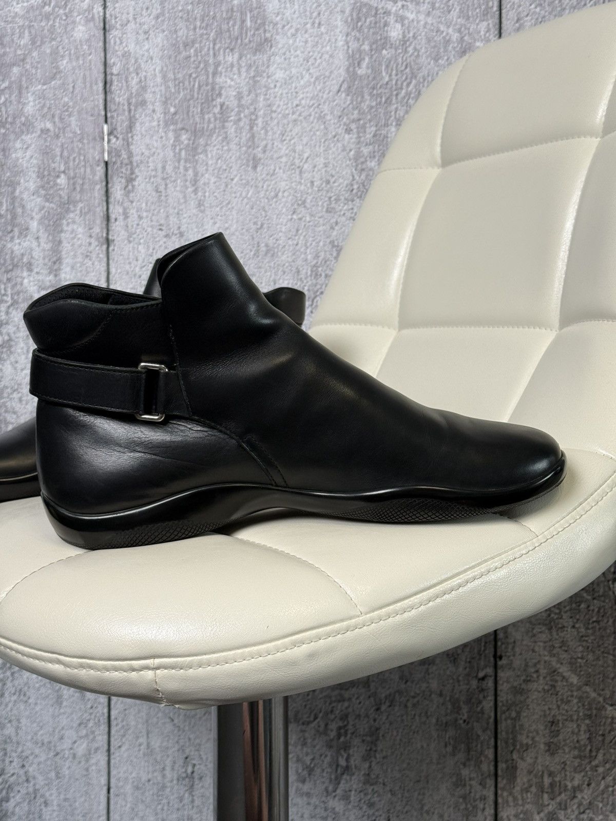 Prada Prada Sport Leather Ankle Boots Strap Men’s Chelsea Shoes Size US 11 / EU 44 - 6 Thumbnail