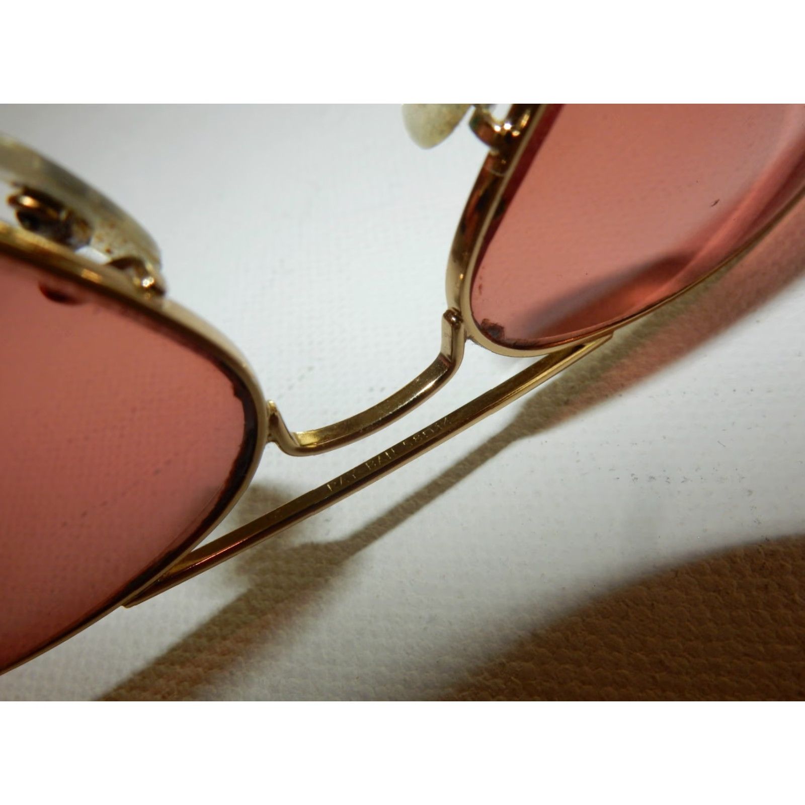 Vintage VINTAGE Ray-Ban Sunglasses Frames Only 58 14 3025 Gold Men Adult 58mm Protection U.S. 90s? Size ONE SIZE - 7 Thumbnail