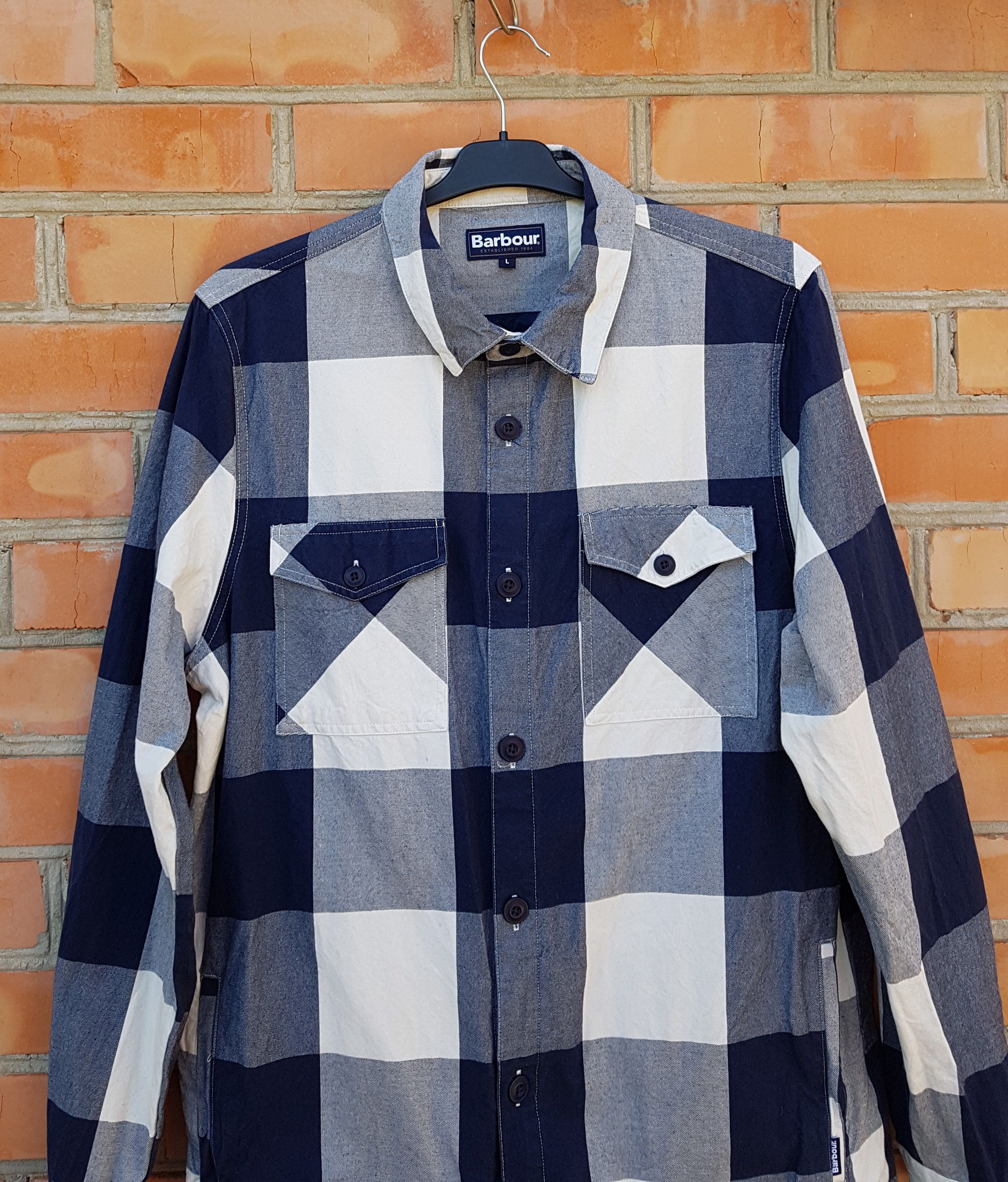 Barbour Barbour Ess Check Overshirt Shirt sz L Size US L / EU 52-54 / 3 - 2 Thumbnail