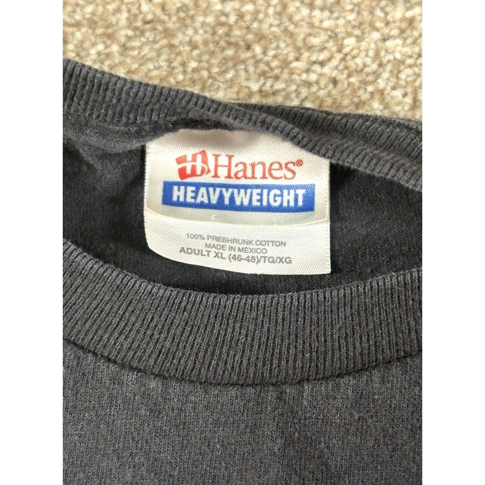 Hanes VINTAGE HIM Heartagram Graphic Black Rock Band T-Shirt Adult XL Men Short Sleeve Crew Neck Black 2004 Size US XL / EU 56 / 4 - 3 Thumbnail