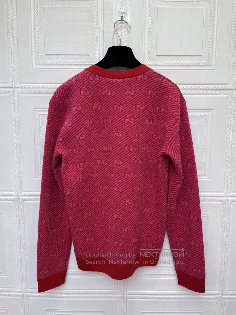 Gucci Gucci Size12 Red knitted cardigan coat Size XS / US 0-2 / IT 36-38 - 2 Thumbnail