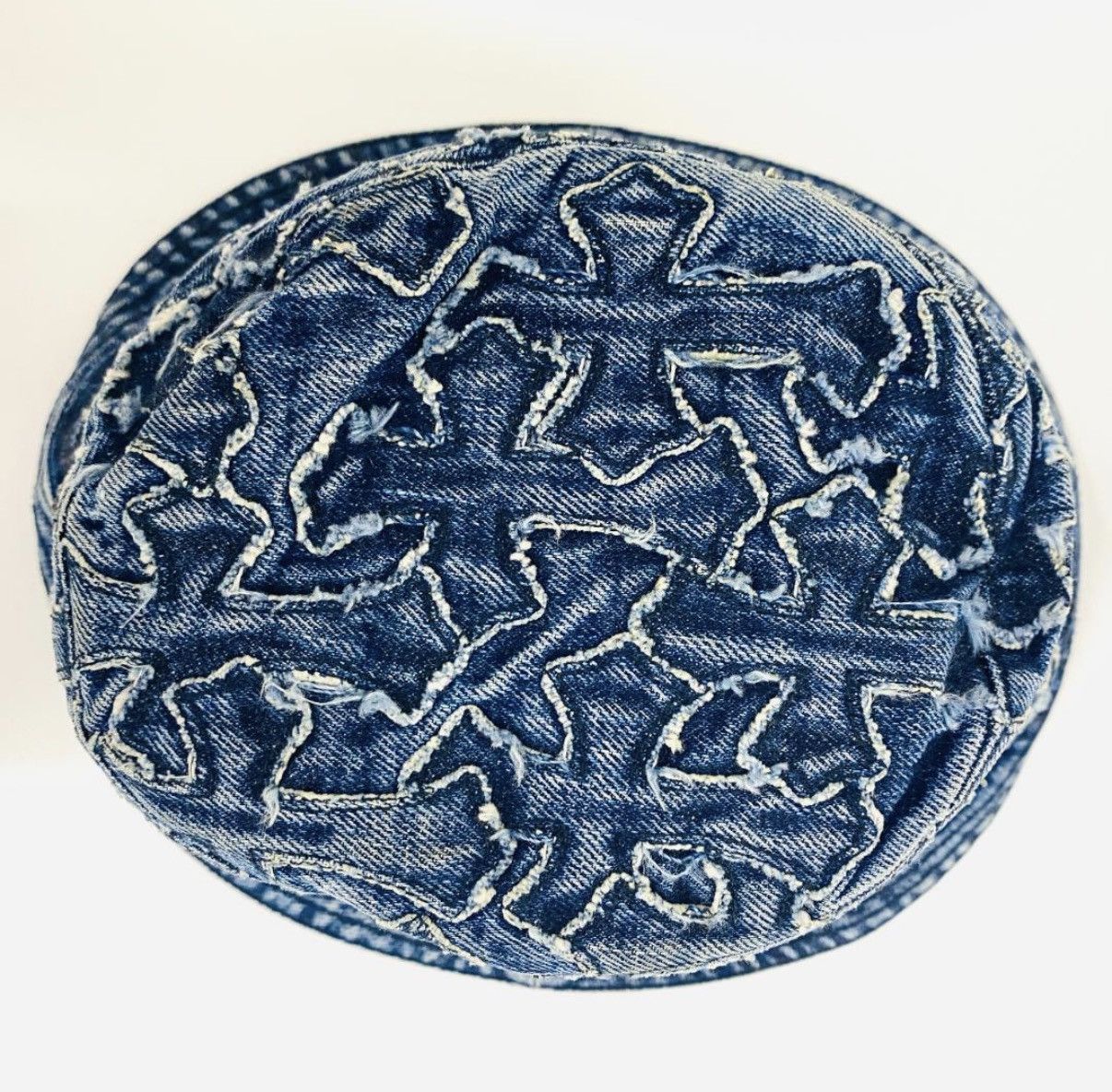 Chrome Hearts Chrome Hearts dagger cemetery cross patch denim bucket hat Size ONE SIZE - 3 Thumbnail