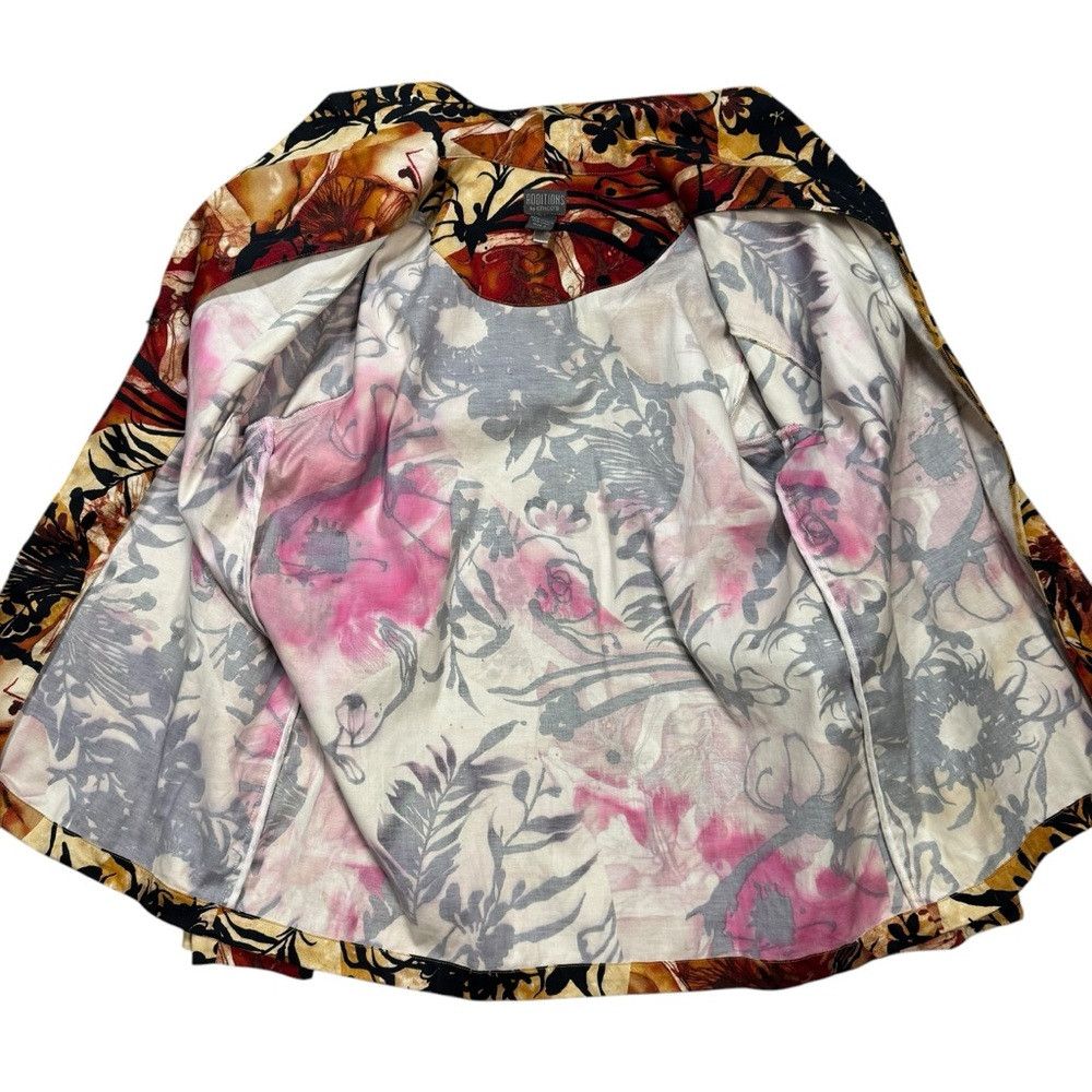 Chicos Additions By Chico's Cotton Long Sleeve Leaves Print Jacket Size L / US 10 / IT 46 - 6 Thumbnail