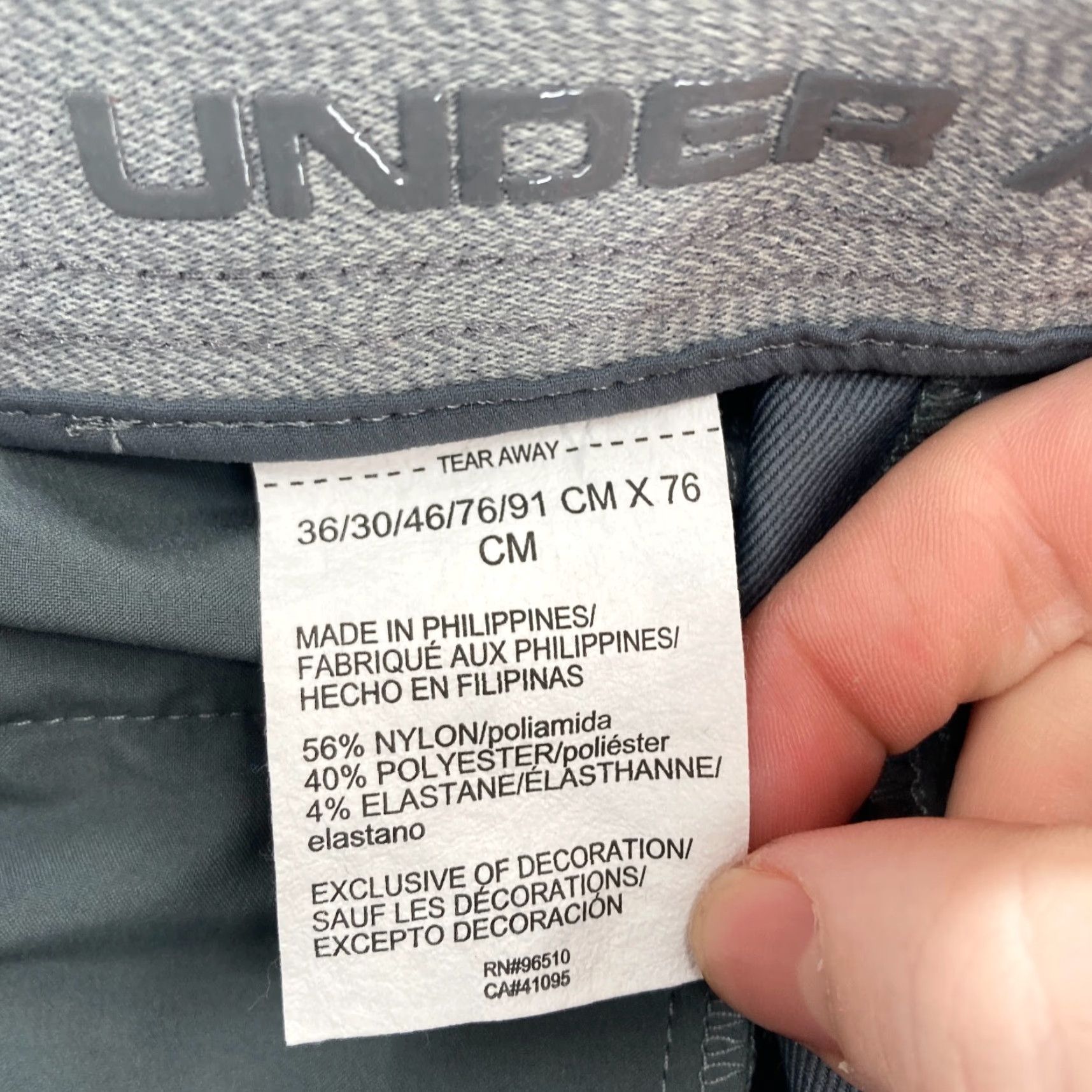 Under Armour Under Armour Match Play Golf Pants Mens 36x30 Straight Gray Stretch Waistband Size US 36 / EU 52 - 6 Thumbnail