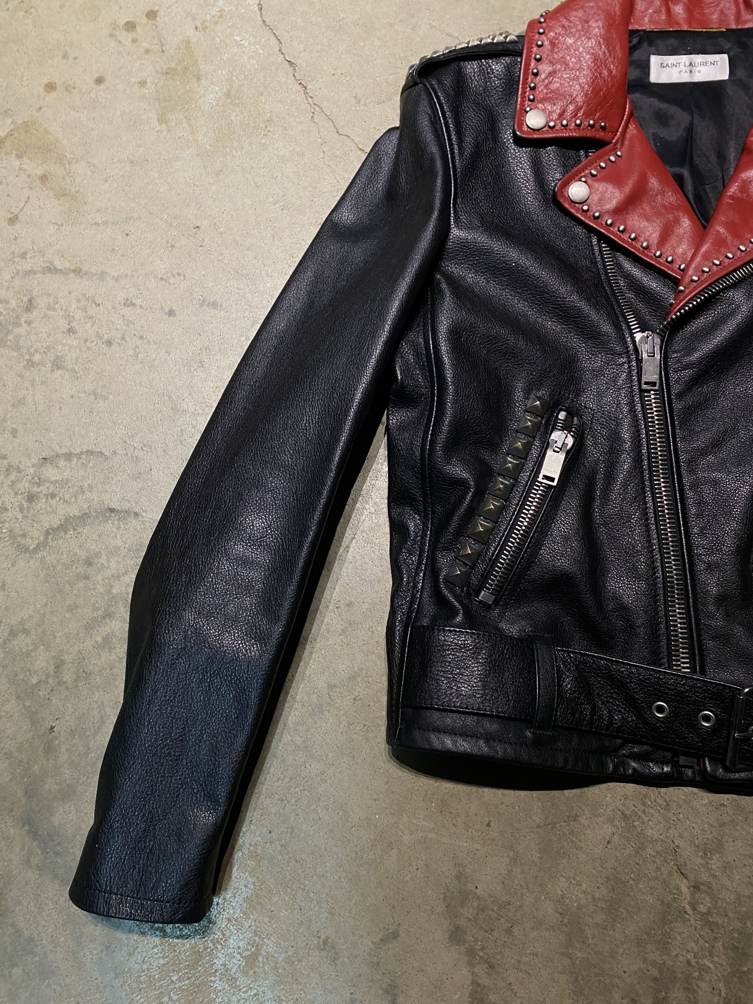 Saint Laurent Paris SLP SS16 "Surfsound" Degradé Sunset L17 Leather Jacket Size XS / US 0-2 / IT 36-38 - 14 Thumbnail