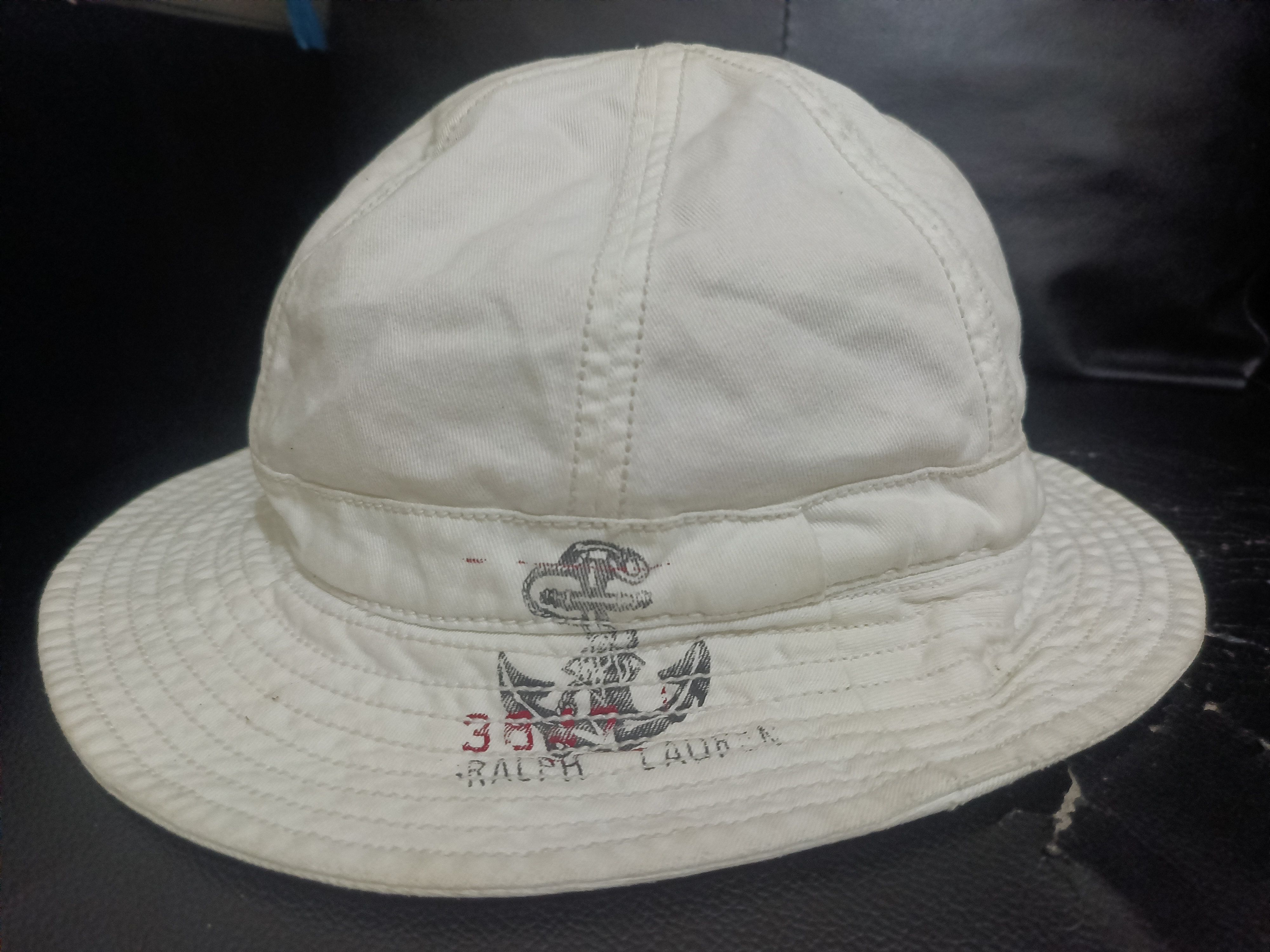 Polo Ralph Lauren Vtg Distressed Polo Ralph Lauren Bucket Hat anchor Logo Size ONE SIZE - 3 Thumbnail