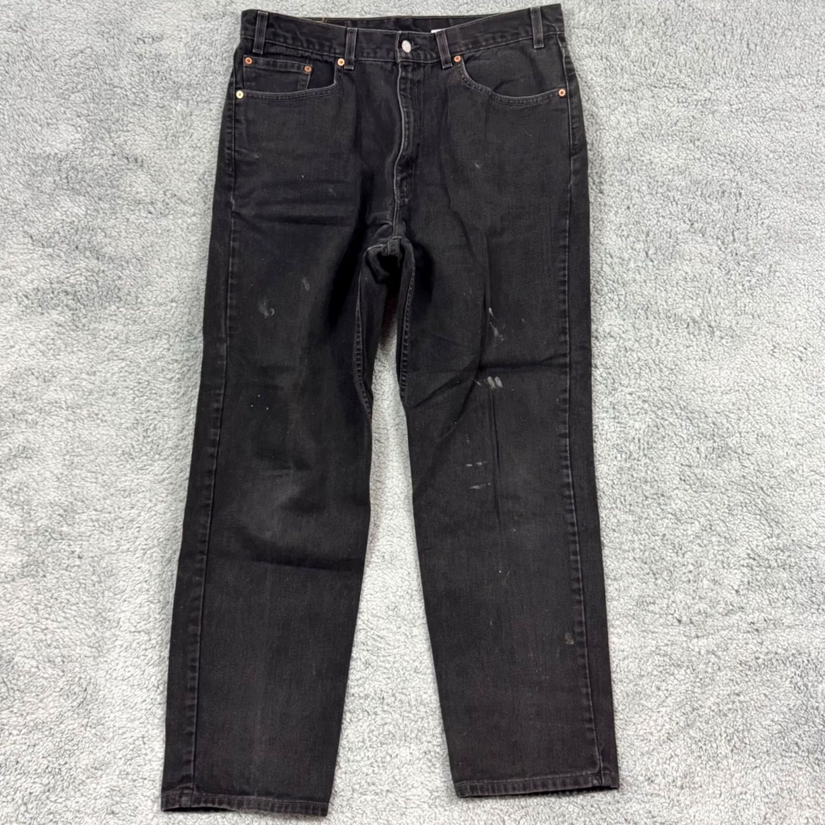 Levi's Vintage Levi'S 550 Jeans - 90s USA Mens Fit 38x32 Black Denim Size US 38 / EU 54 - 2 Thumbnail