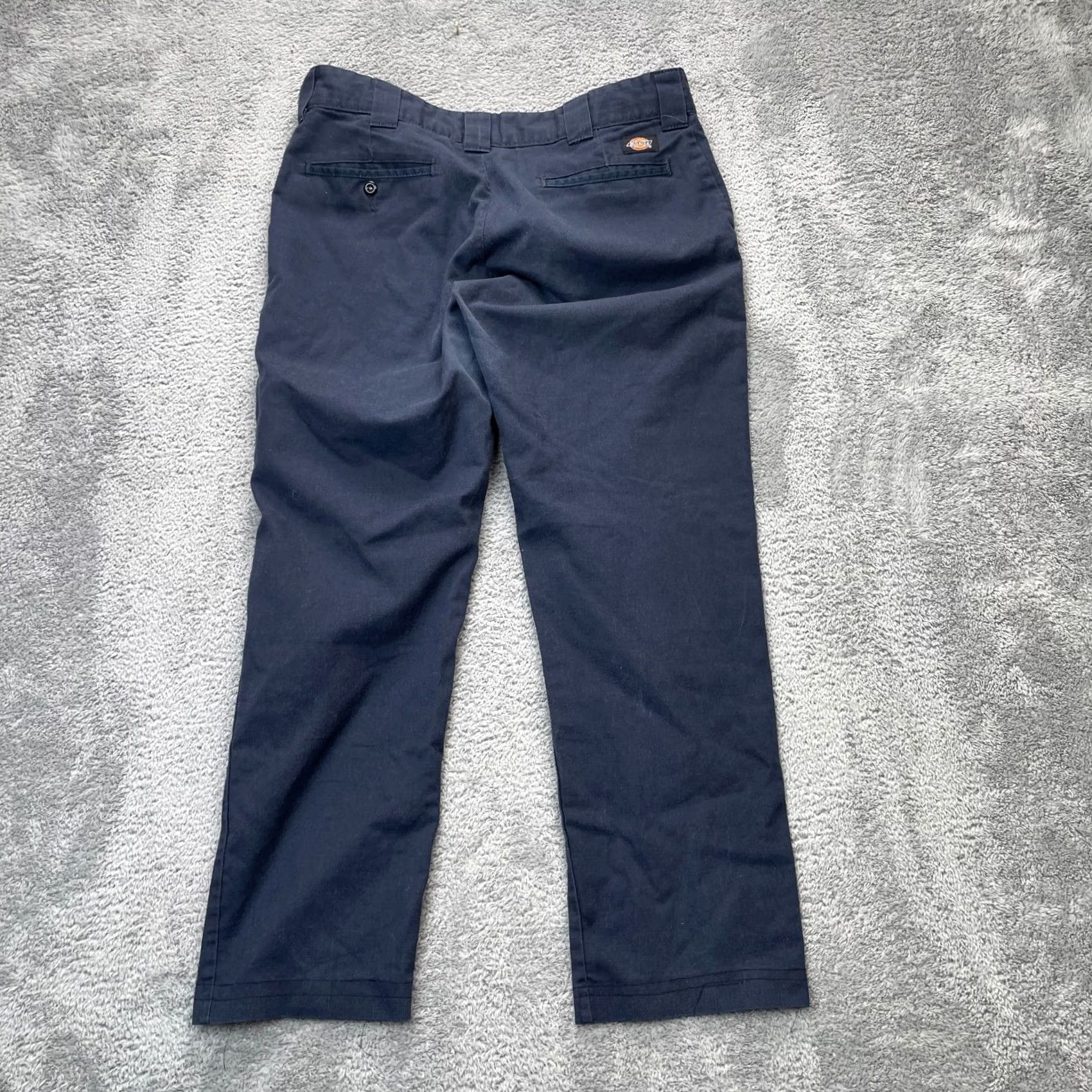 Dickies Dickies 874 Pants Mens Medium Blue Workwear Logo Straight Leg Original Fit Regular Inseam 27 in Dickies 874 Size US 31 - 2 Thumbnail