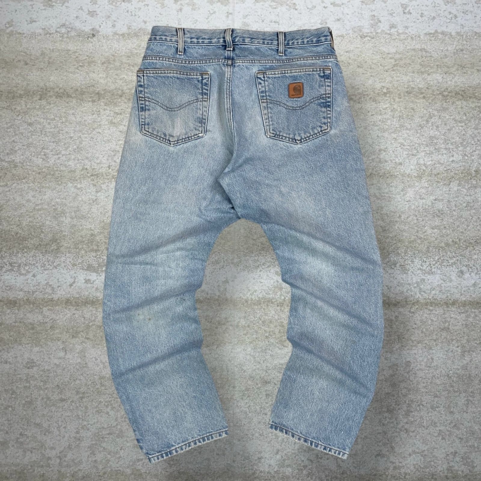 Carhartt Crazy Vintage 90s Carhartt Jeans Relaxed Fit Light Wash Work Size US 34 / EU 50 - 1 Thumbnail