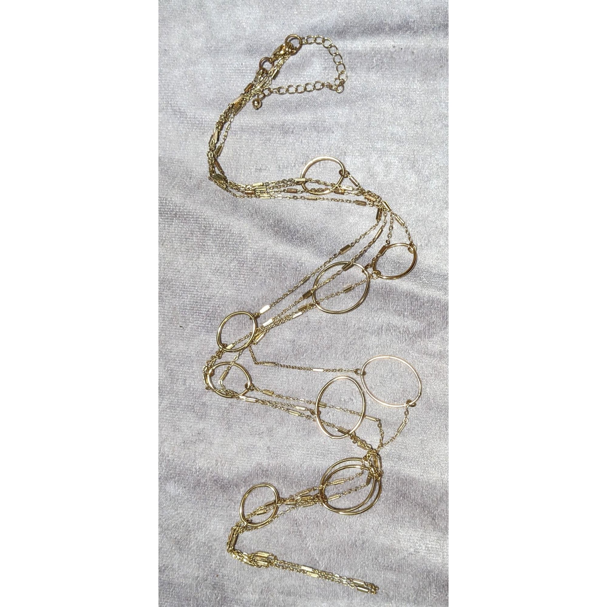 Other Multilayer Gold Chain Open Loop Necklace Size ONE SIZE - 11 Thumbnail