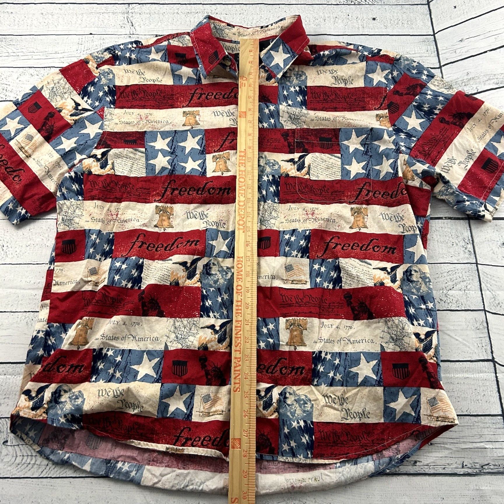 Cotton Traders Cotton Traders Shirt Short Sleeve Button-Up USA Red XL Mens Size US XL / EU 56 / 4 - 3 Thumbnail