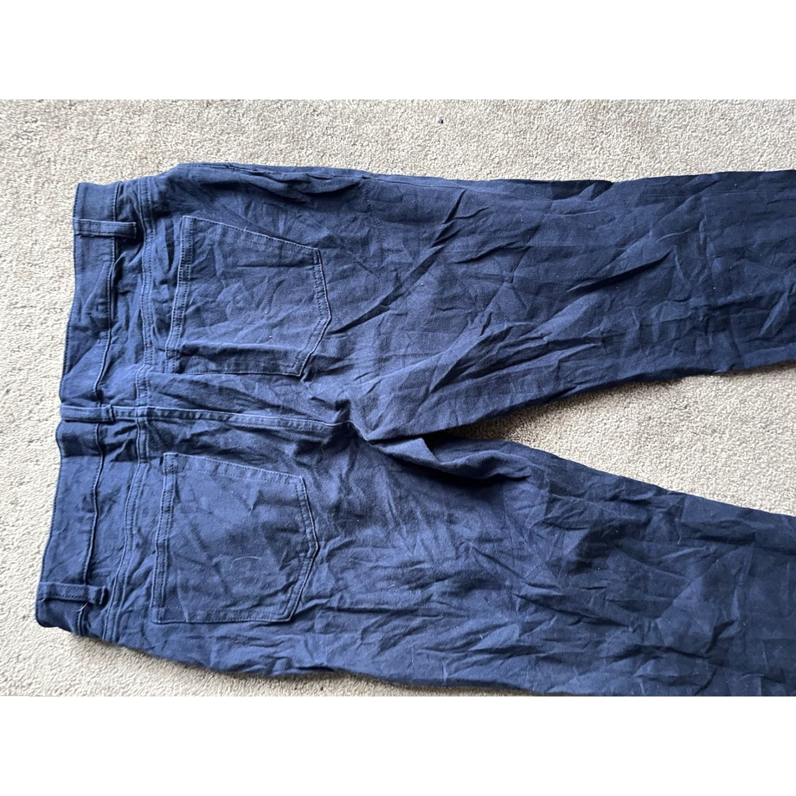 Chaps VINTAGE Chaps Pants Womens 10 Blue Mid Rise Slimming Fit Straight Leg, Chino, 29.5" Inseam, Regular, Size 10, Blue, Women's Pants Size 32" / US 10 / IT 46 - 4 Thumbnail