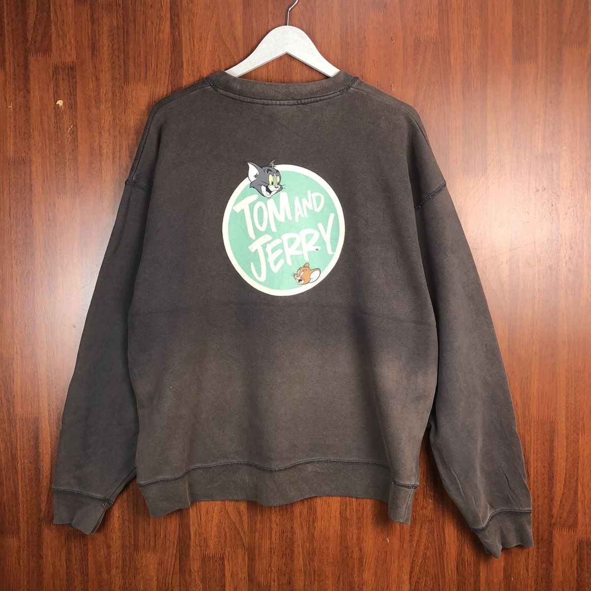 Japanese Brand × Vintage Discus Athletic Tom & Jerry Grey faded Sweatshirt #7562 Size US L / EU 52-54 / 3 - 1 Thumbnail