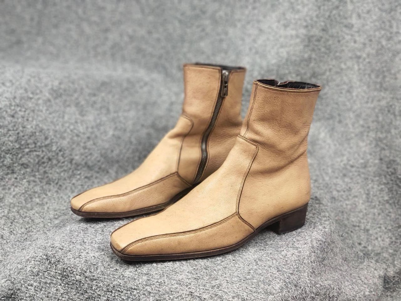 Yves Saint Laurent Vintage Yves Saint Laurent rive gauche Leather zip Boots Size US 9 / EU 42 - 11 Thumbnail