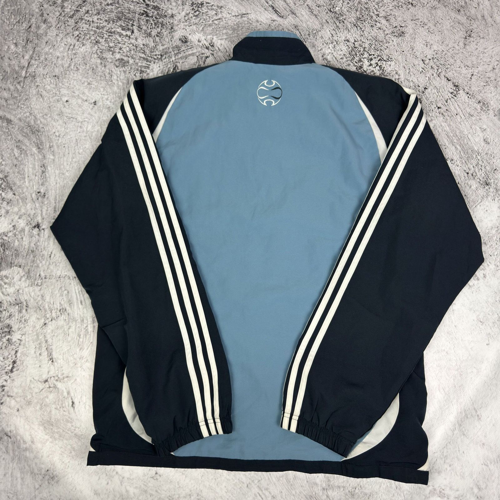 Adidas Adidas Men's navy blue Logo Full Zip Printed Track Jacket Size US L / EU 52-54 / 3 - 8 Thumbnail
