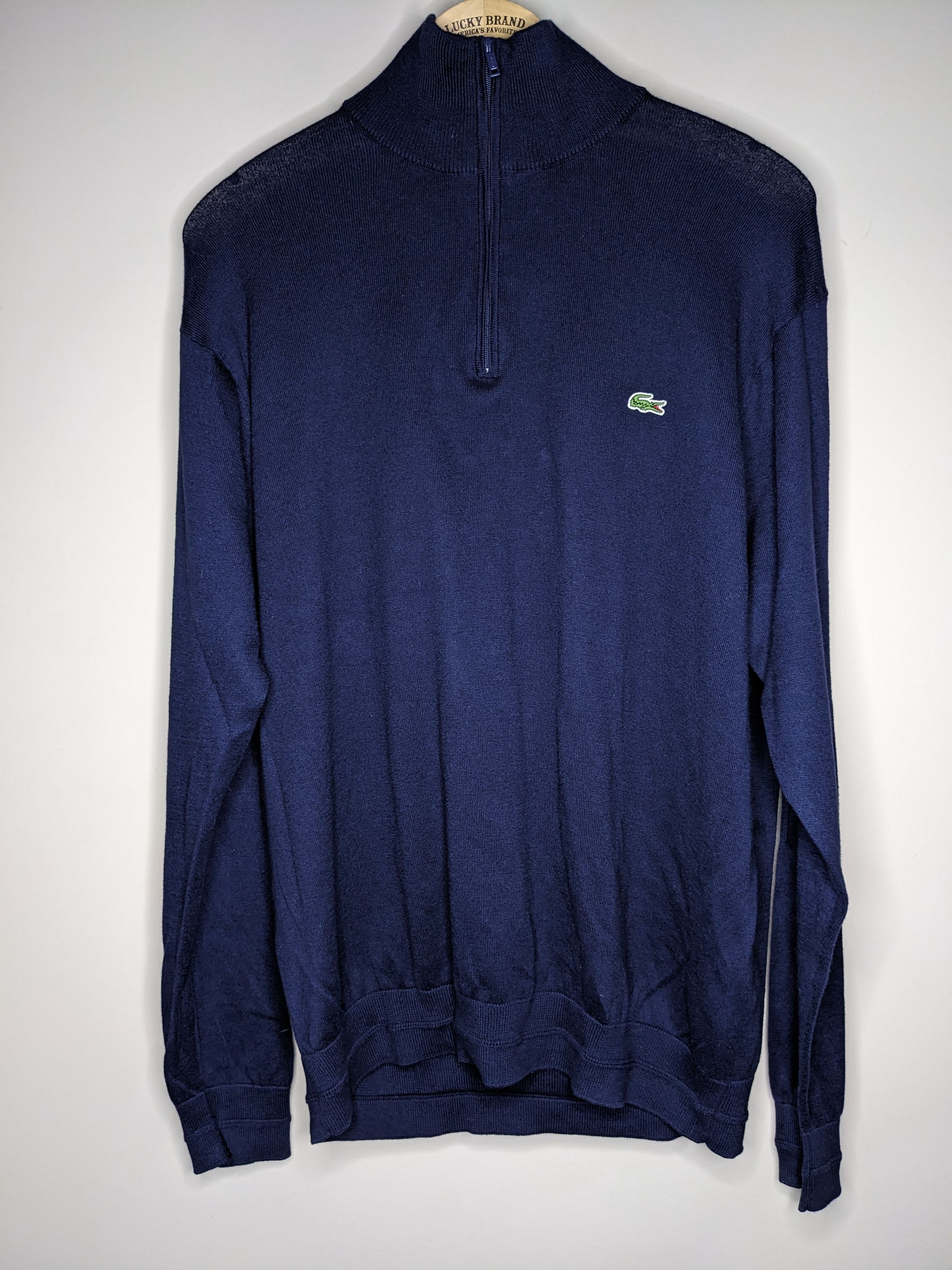 Lacoste Lacoste Quarter Zip Knit Sweater Cashmere Mens XL Mock Neck Size US XL / EU 56 / 4 - 2 Thumbnail
