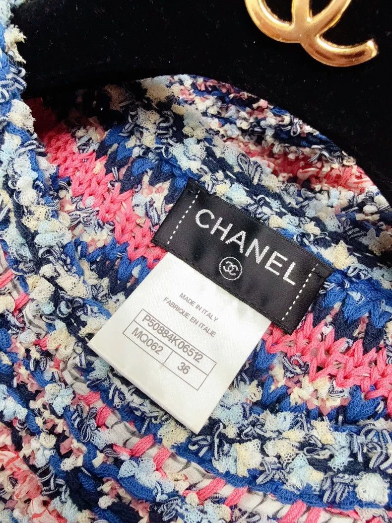 Chanel Chanel Mixed color striped knitted sleeveless dress Size XS / US 0-2 / IT 36-38 - 5 Thumbnail