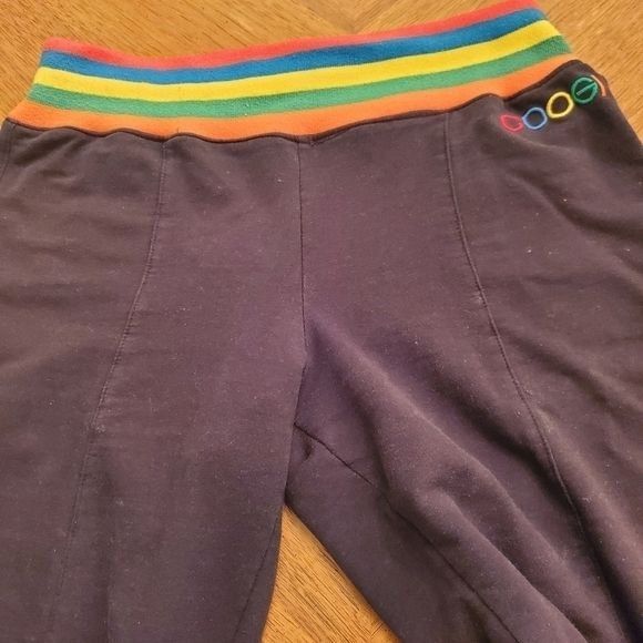 Coogi COOGI Black Rainbow Strip Pocketed Sz. M Crop Sweatpants Size 32" / US 10 / IT 46 - 6 Thumbnail