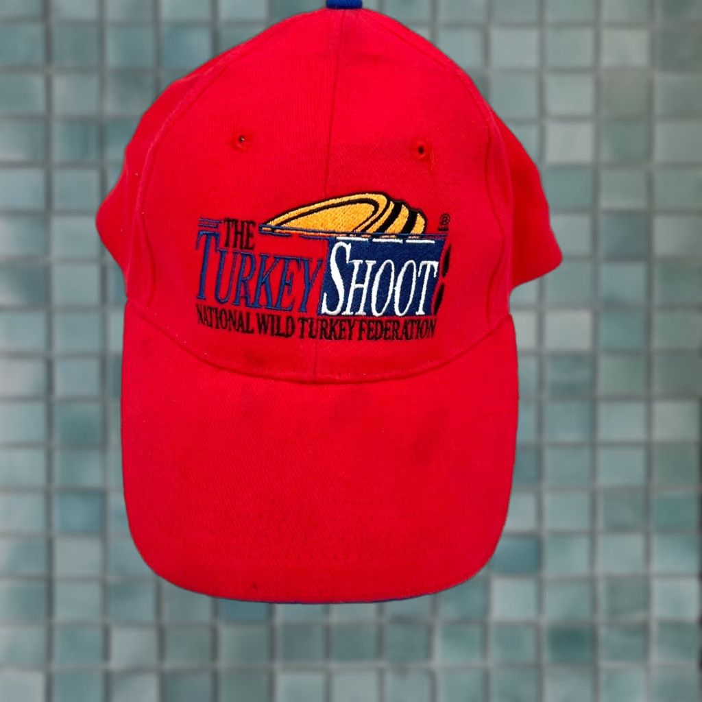 Vintage NWTF Turkey Shoot Embroidered Adjustable Hat Red Empire Men One Size Size ONE SIZE - 1 Thumbnail