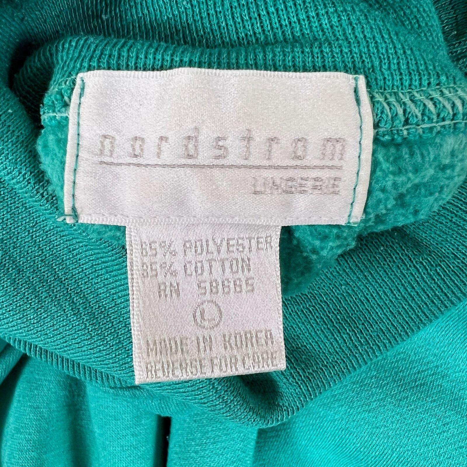 Nordstrom Vintage Teal Mock Neck Sweatshirt L | Nordstrom Lingerie Size L / US 10 / IT 46 - 5 Thumbnail