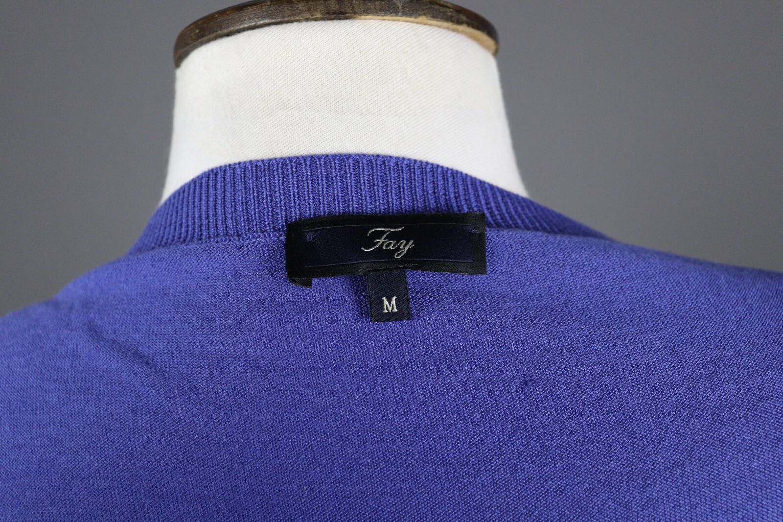 Fay Fay Blue 100% Silk Women's Knit Drape Sweater Size M Size M / US 6-8 / IT 42-44 - 8 Thumbnail