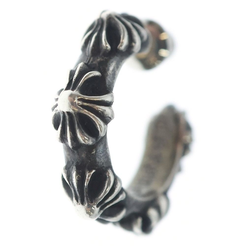 Chrome Hearts Chrome Hearts Silver Hoop Cross Earring Size ONE SIZE - 1 Thumbnail