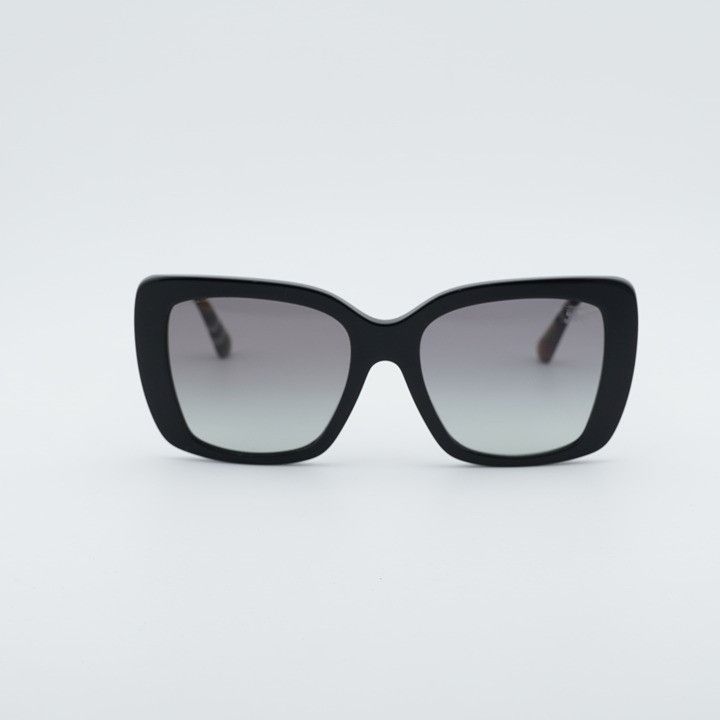 Burberry Burberry BE4456 416111 Sunglasses Black Square Frame, Grey Size ONE SIZE - 2 Thumbnail