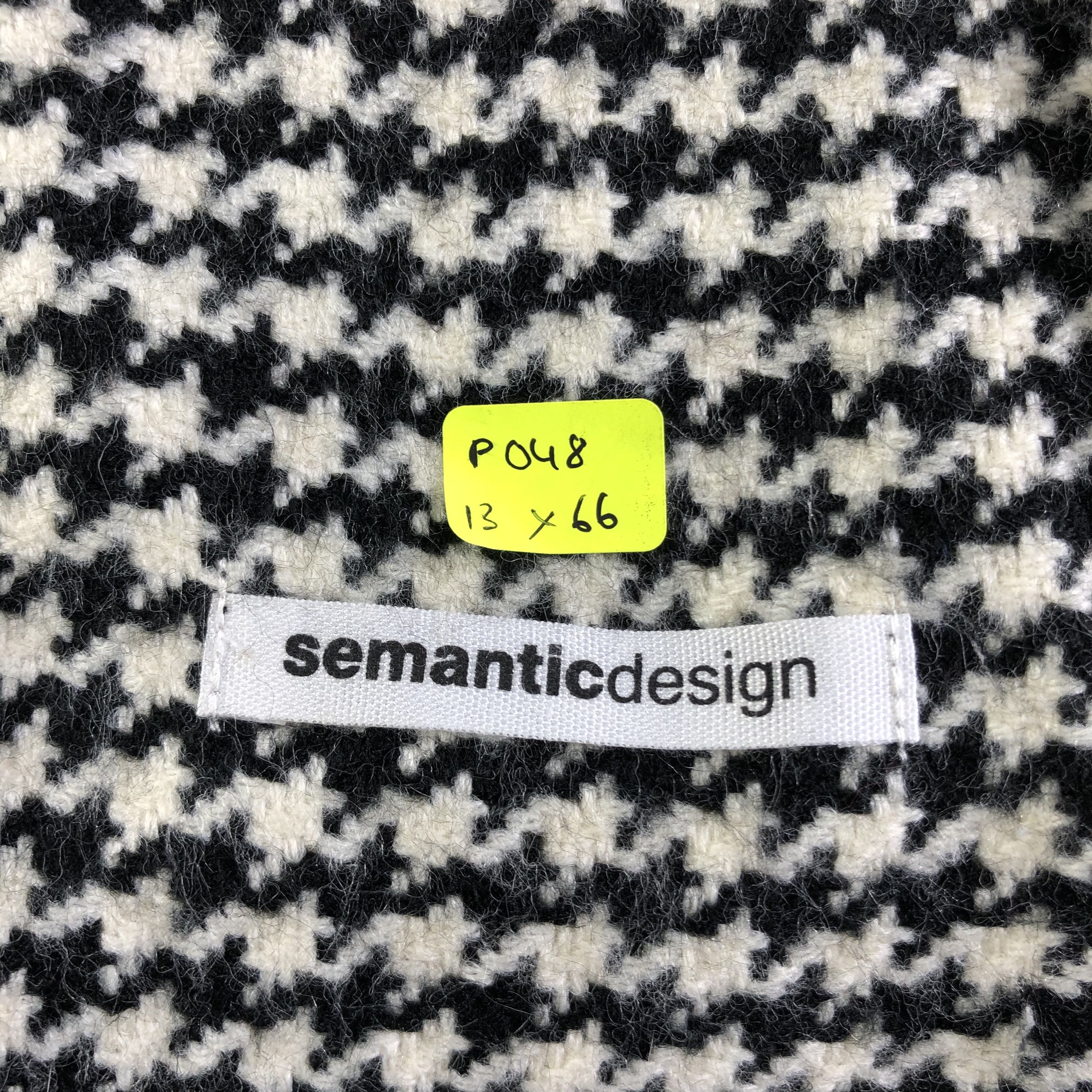semanticdesign Semantic Design Houndstooth Scarf / Muffler / Neckwear P048 Size ONE SIZE - 7 Thumbnail