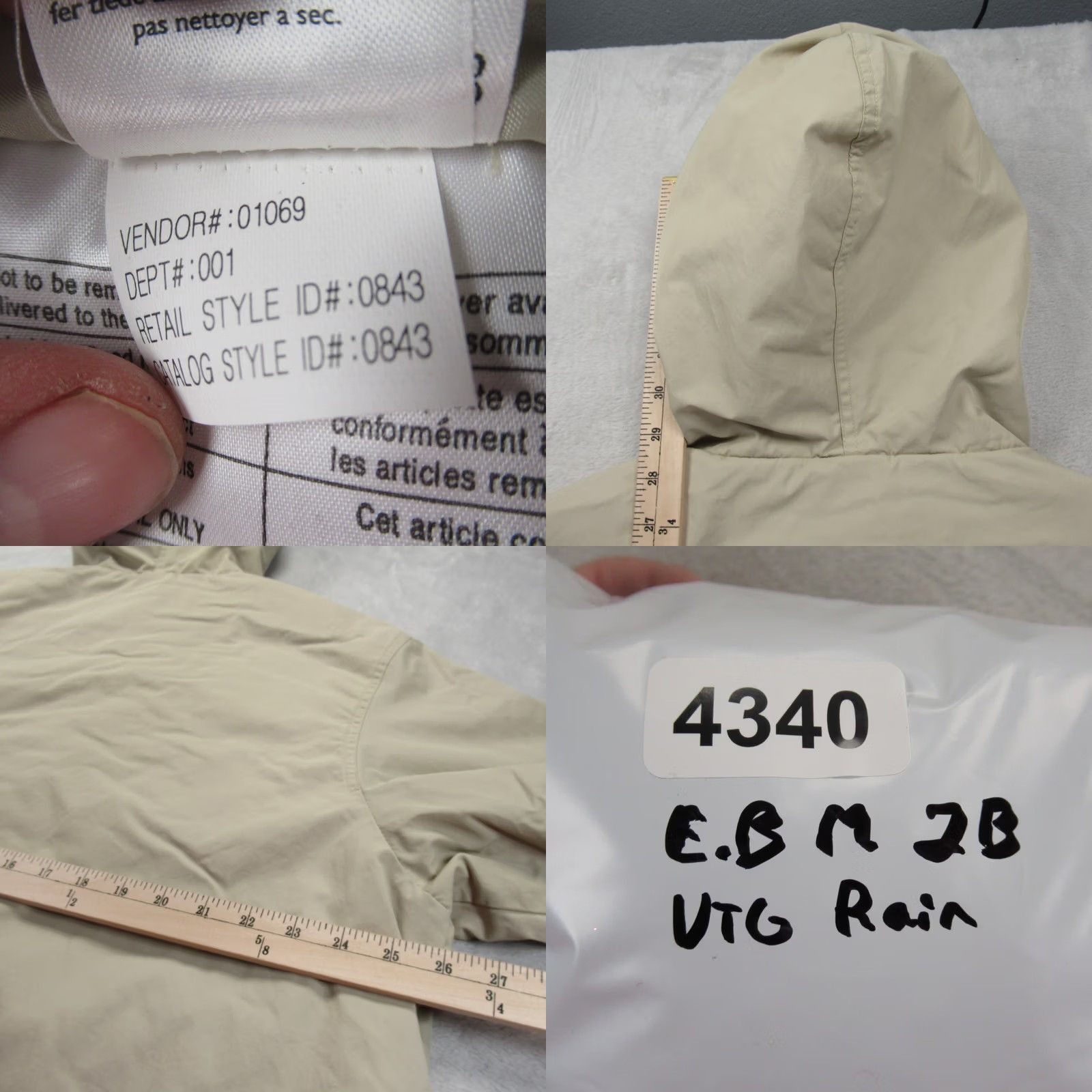 Eddie Bauer VINTAGE Eddie Bauer Jacket Mens XL Beige Hooded Pockets Insulated Full Zip Nylon Weatherproof Rain Coat 90s Outdoor Mens Size US XL / EU 56 / 4 - 9 Thumbnail