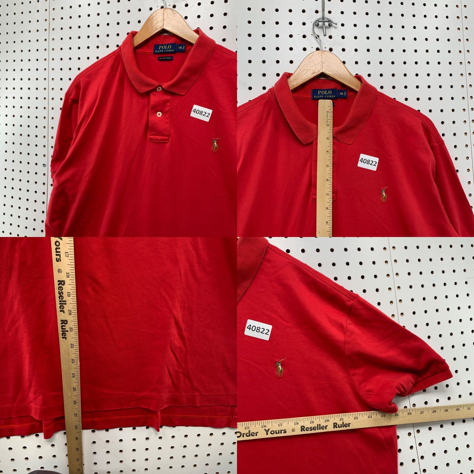 Polo Ralph Lauren Polo Ralph Lauren Collared Shirt Mens 2XL Red Pima Soft Cotton Preppy 25x28.5 Size US XXL / EU 58 / 5 - 8 Thumbnail