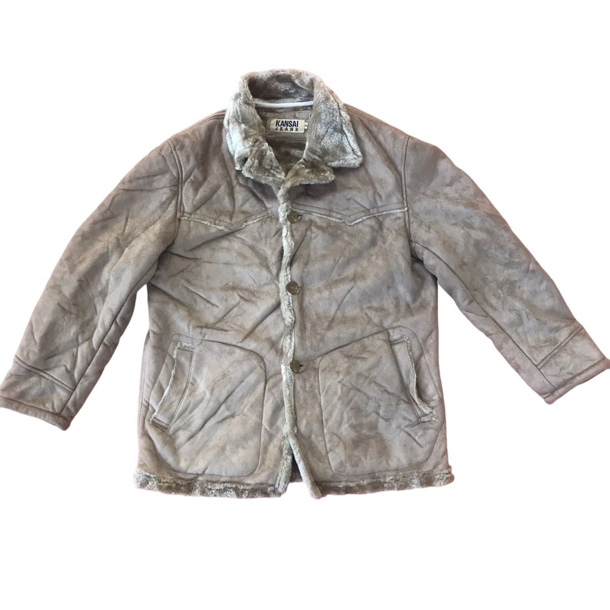 KANSAI YAMAMOTO GENUINE SHERPA LEATHER JACKET